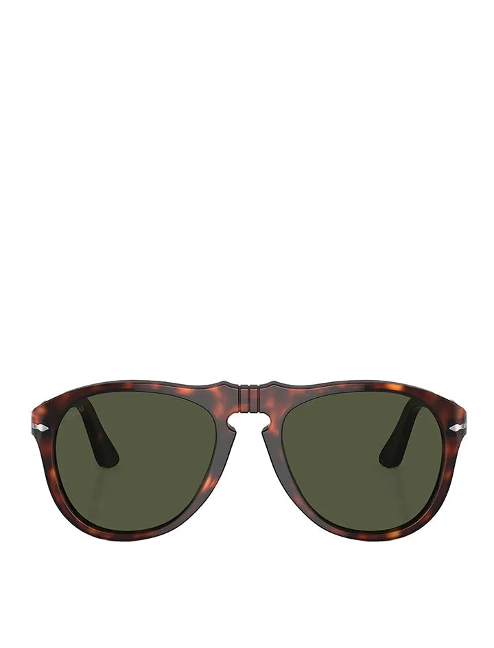 Persol 649 - Original PO0649 Sunglasses Havana / Green Lens